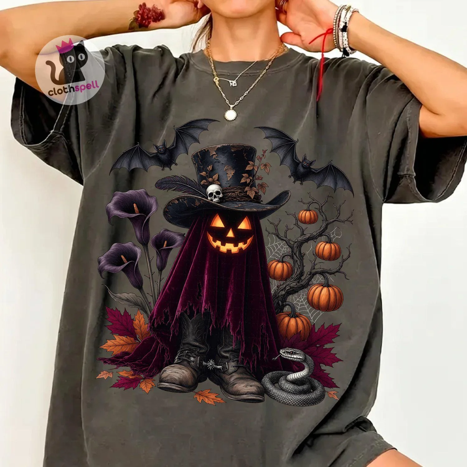 Halloween Pumpkin Ghost Png - listing photo 3